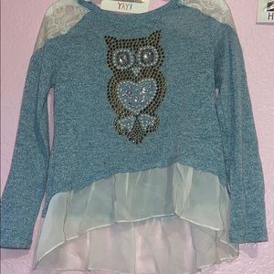 Beautees lacy owl sweater